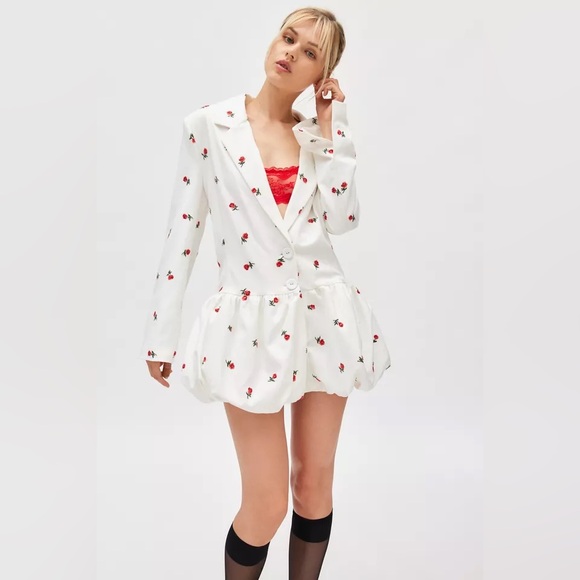 For Love & Lemons Talia BubbleHem Blazer Mini Dress